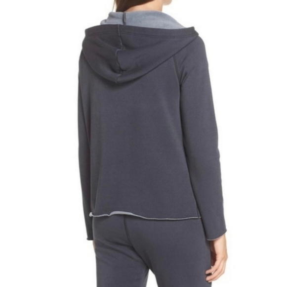 UGG Pilar Washed Charcoal Gray Fleece Pullover Hooded Sweatshirt - Picture 2 of 10